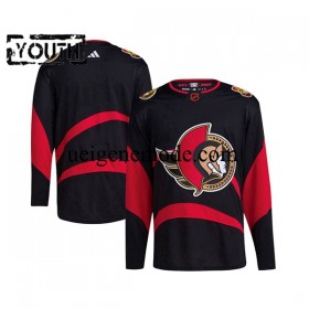 Kinder Ottawa Senators Eishockey Trikot Blank Adidas 2022-2023 Reverse Retro Schwarz Authentic